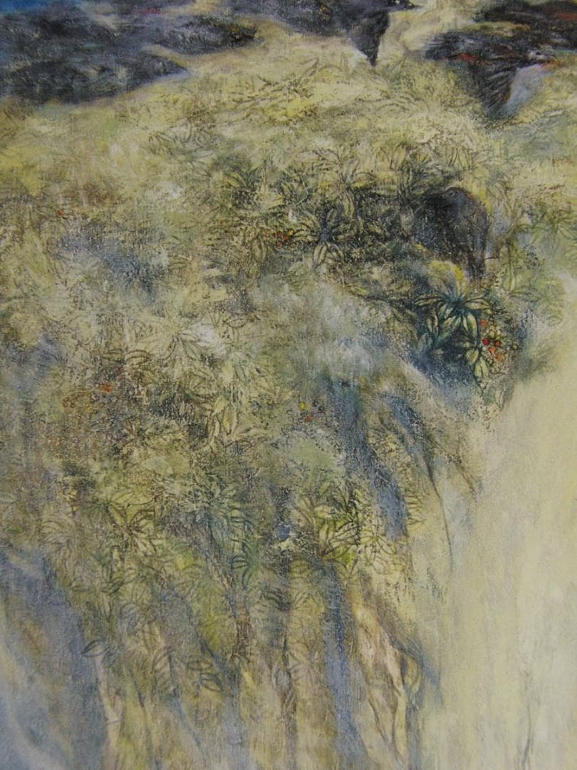 永井二郎、【鳥をかく少年】、希少な額装用画集より、新品額装付