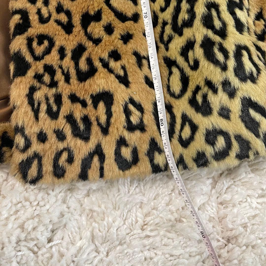 レオパード柄ひょう柄メンズファーコート