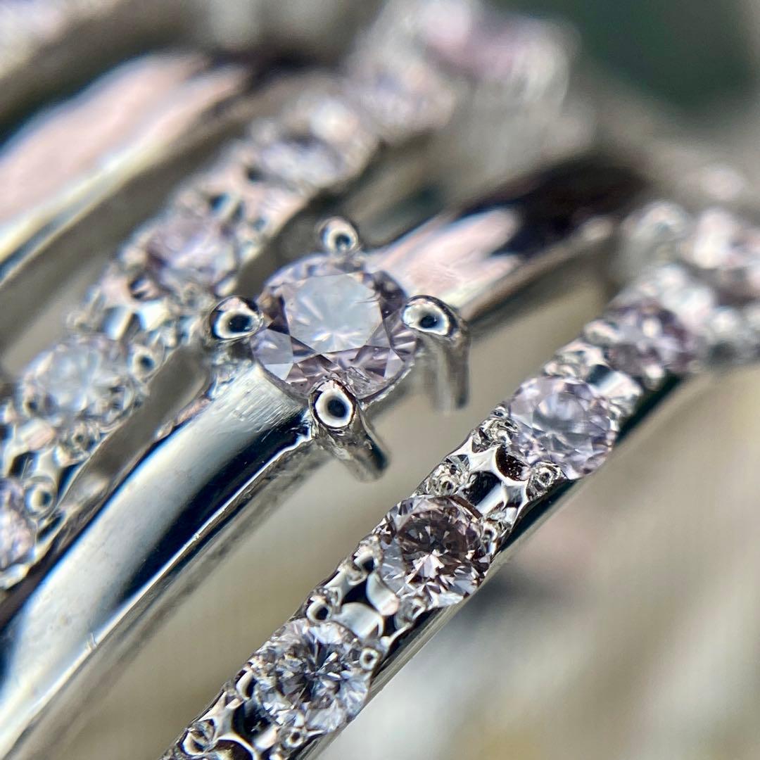 『専用です』天然無処理 ピンクダイヤモンド 計0.57ct K18WG