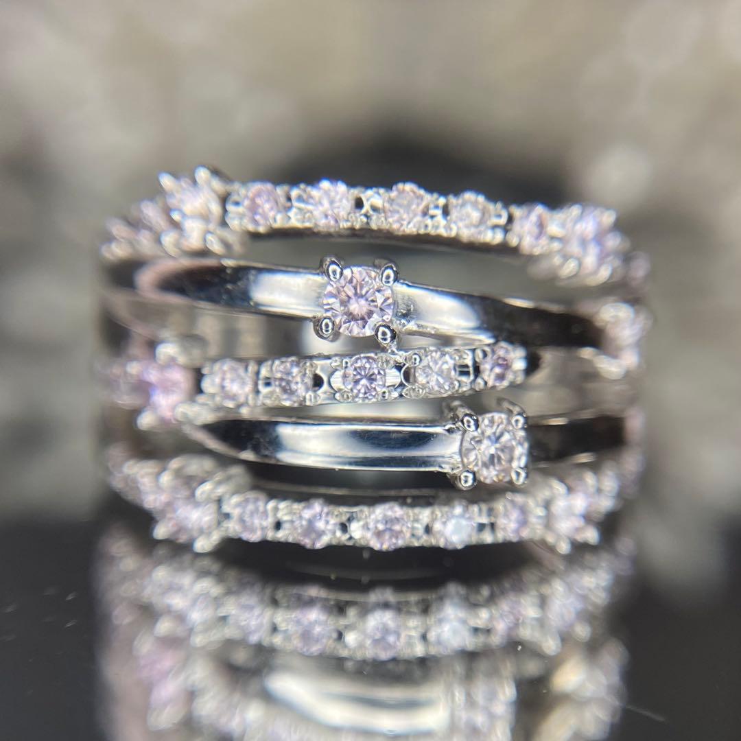 『専用です』天然無処理 ピンクダイヤモンド 計0.57ct K18WG