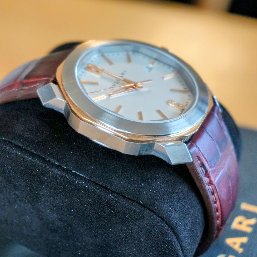 【美品・正規保証書付】ブルガリ オクト ローマ 102703 使用数回程度