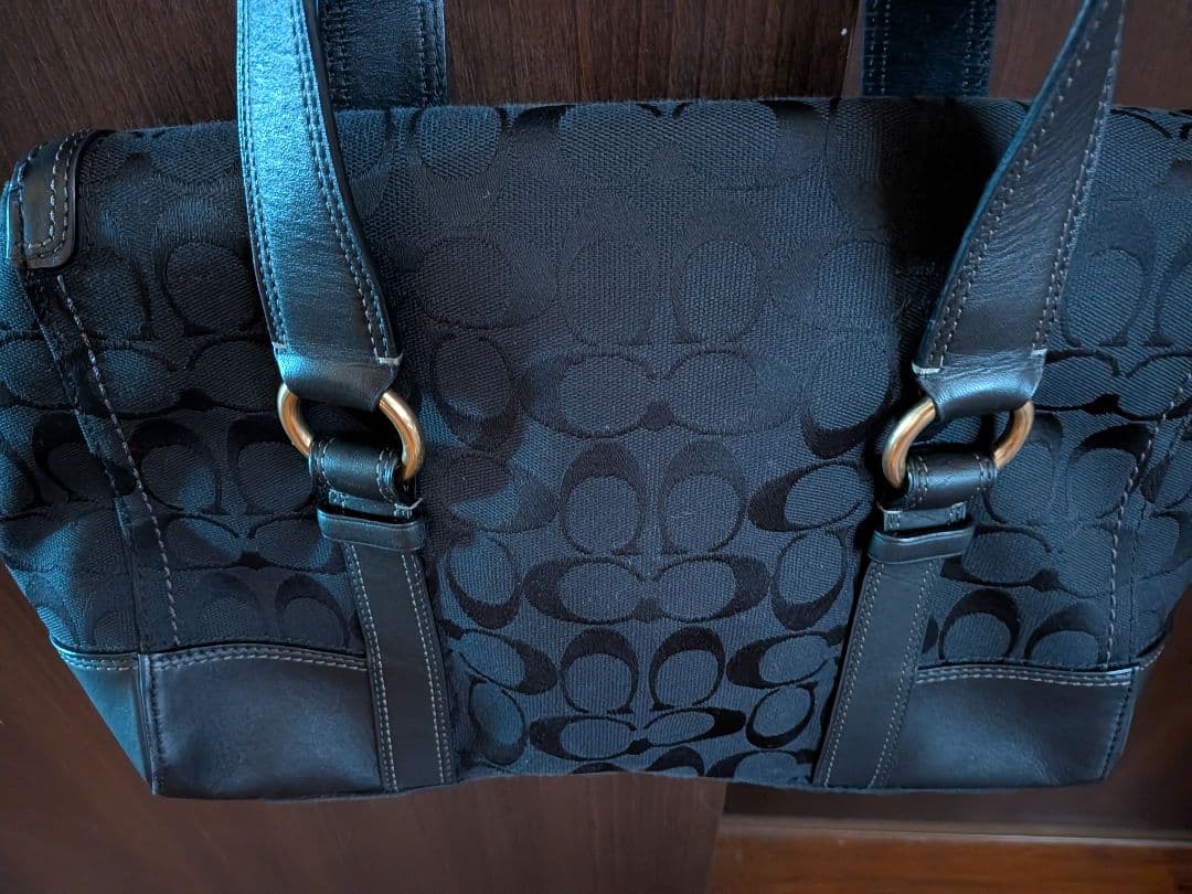コーチ ブラック ハンドバッグ COACH美品