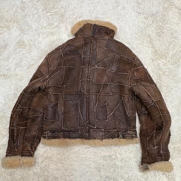 雰囲気抜群 リアルムートンジャケット B3 フライトジャケット パッチ