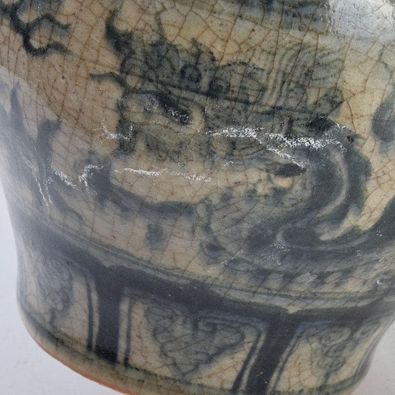 中国 安南染付 雲龍文 壷 C 9161 - メルカリ