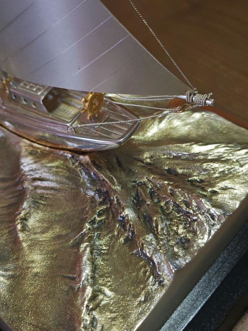 シルバー970 銀製 ヨット　舟　船　置物　金属　工芸