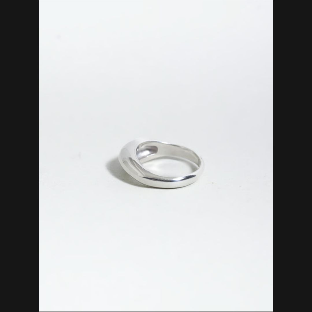 【OX JEWELRY】Silver Curve Pinky Ring