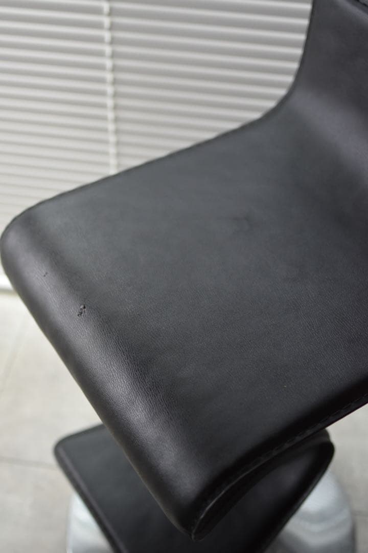 レザースツール　スツール　昇降式　ビンテージ家具　ポストモダン