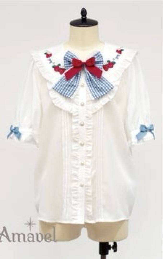 Amavel Strawberry Farm ジャンスカ ブラウス