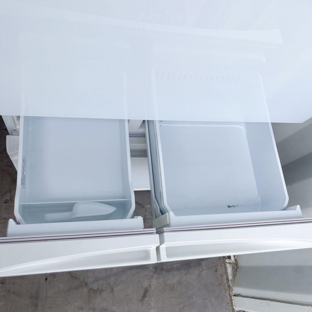 取付無料！東芝ベジータ真ん中野菜室 クリスタルホワイト6ドア冷蔵庫！洗濯機