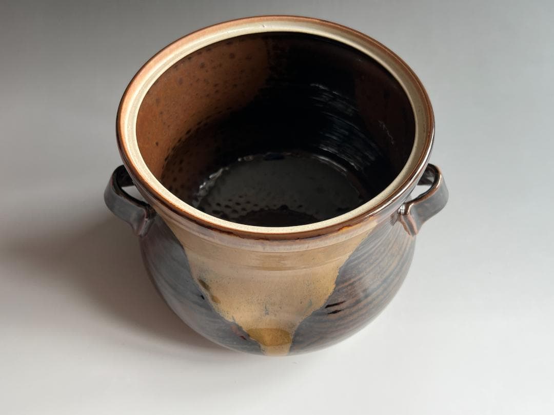 げんじょー様専用 陽炎園 膳所焼 下耳付水指 尋牛斎書付 - メルカリ