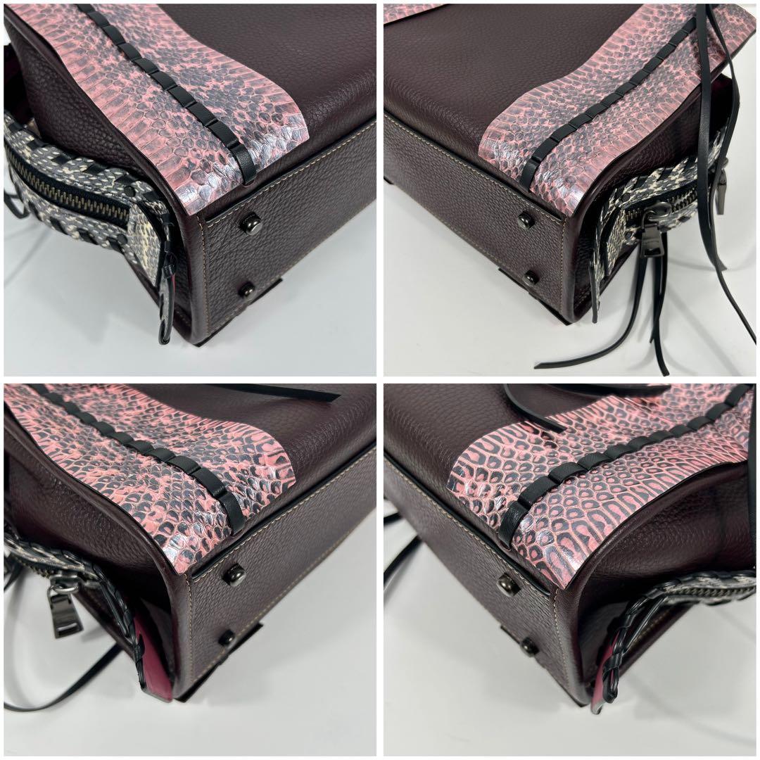 バッグ Rare Coach Rogue 25 Python Leather Bag