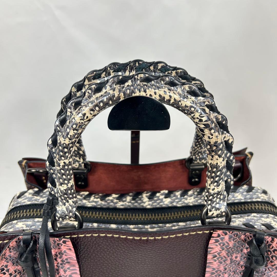 バッグ Rare Coach Rogue 25 Python Leather Bag