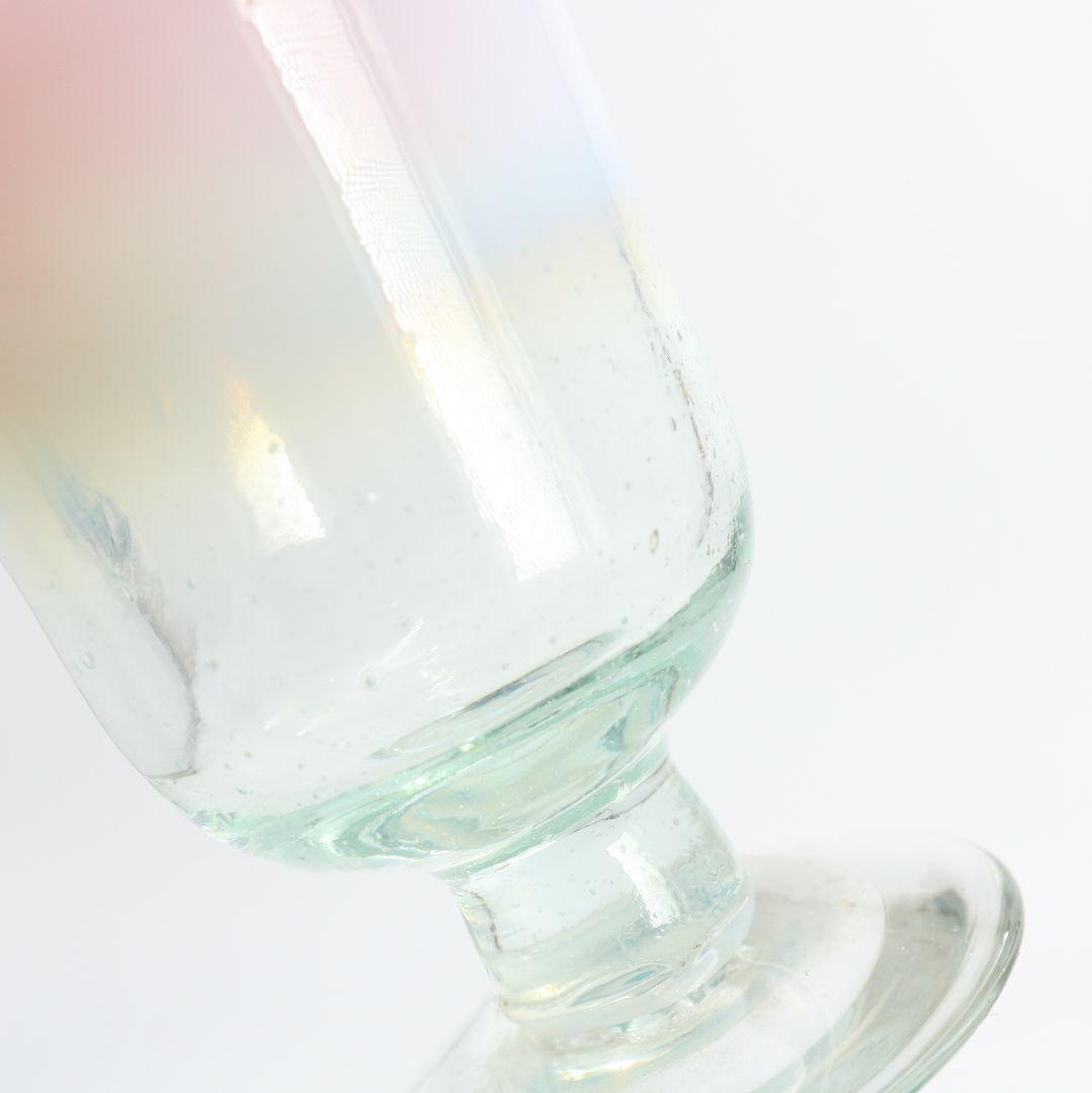 大正ガラス 乳白色 アイスクリーム 氷 コップ ラッパ ベル形 N394 Z1