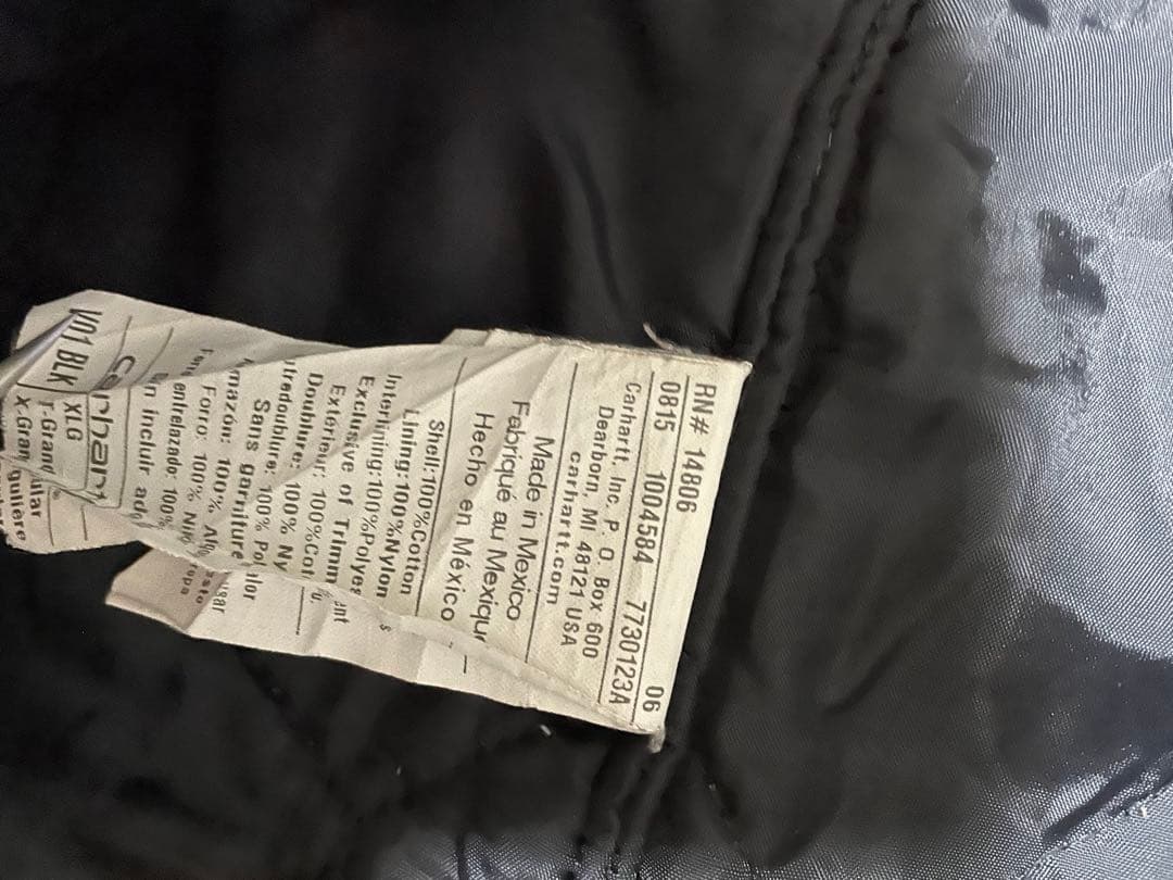 な*お様 Carhartt ダックベストブラックMexico