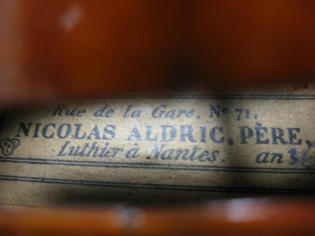 モダンフレンチ】 NICOLAS ALDRIC 1936年製 バイオリン - メルカリ