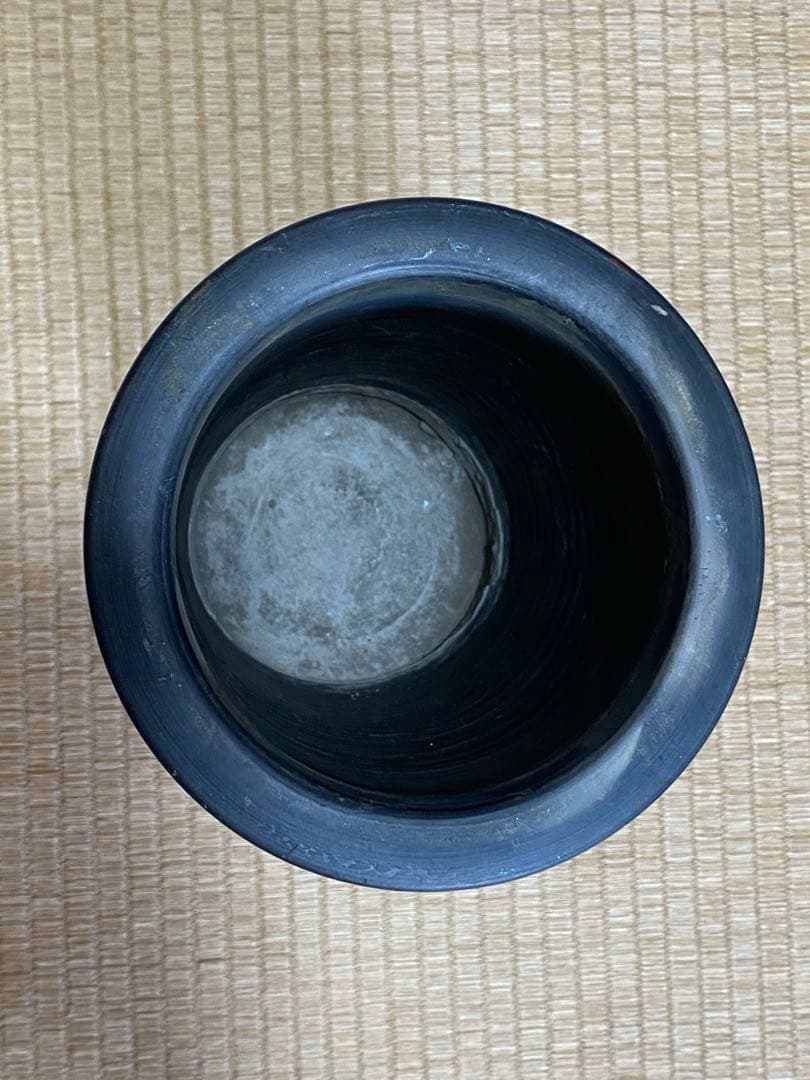 ⭐️明治時代 貼花 鬼面 鷹 翔雀文様 筒形壺 瓶 一点物