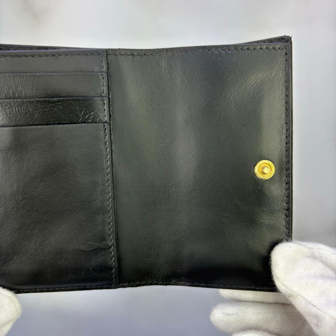 【正規品✨】BOTTEGA VENETA 三つ折り財布 ブラック