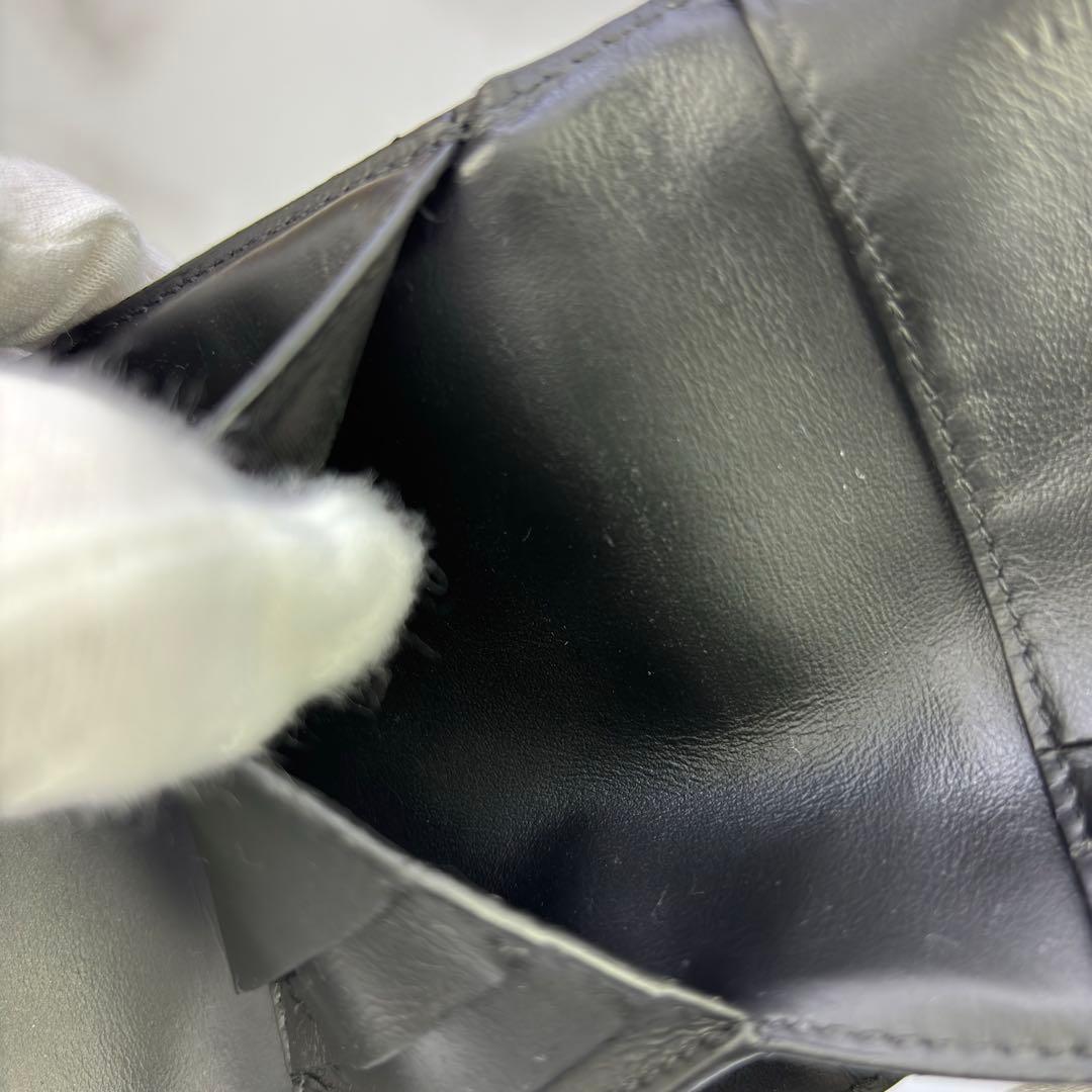 【正規品✨】BOTTEGA VENETA 三つ折り財布 ブラック