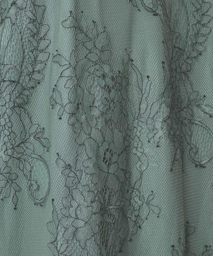 美品 niana ニアナ Aラインオーガンジーレースレイヤードドレス M 妊婦