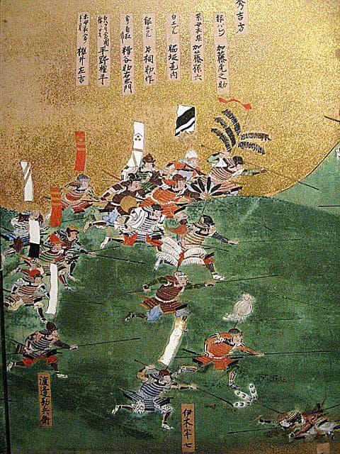 #希少 #レア #NHK #賤ヶ岳合戦図屏風 #複製画 #一隻 #大河鎧兜日本刀