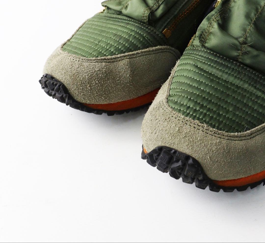 キャピタル KAPITAL MA-1 スニーカー グリーン エアフォース ボア