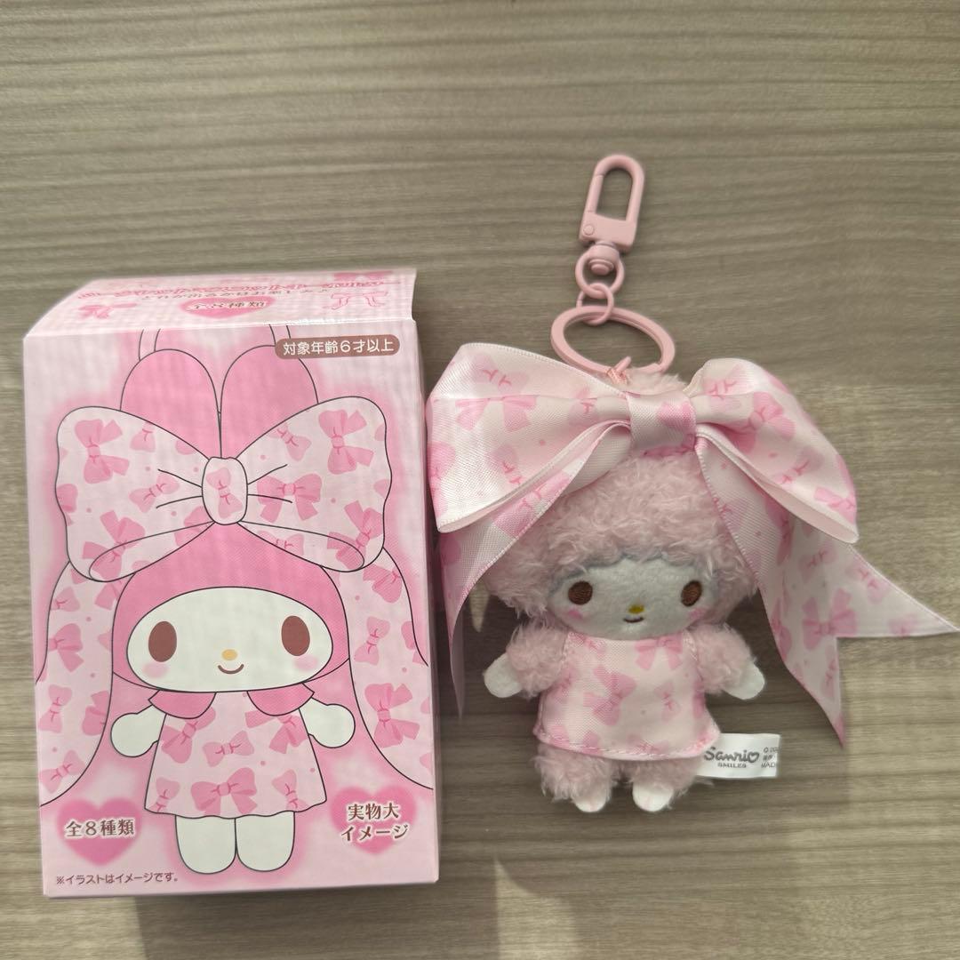 マイメロディ リボン姫デザイン シークレットマスコットキーホルダー
