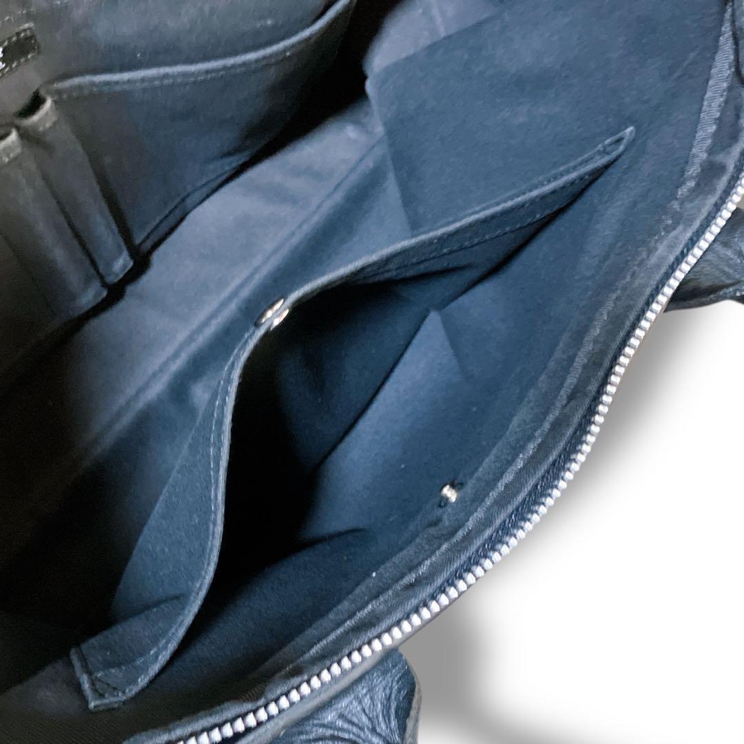 バーバリー ブラックレーベル 良品 ラウンドノバチェックブリーフケース ブラック