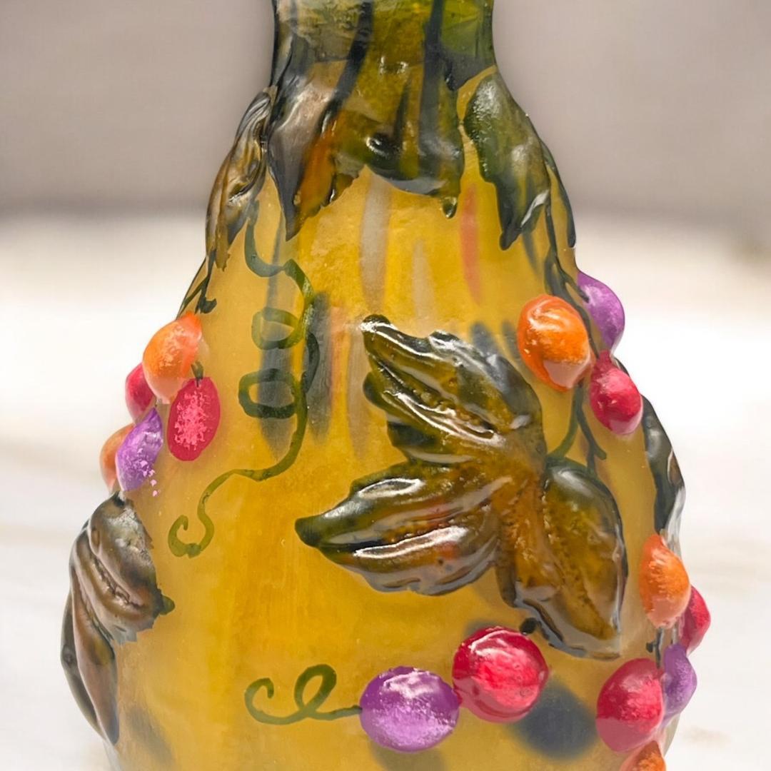 ◇証明書付◇Daum Nancyドームナンシー花瓶エナメル彩 スフレ技法