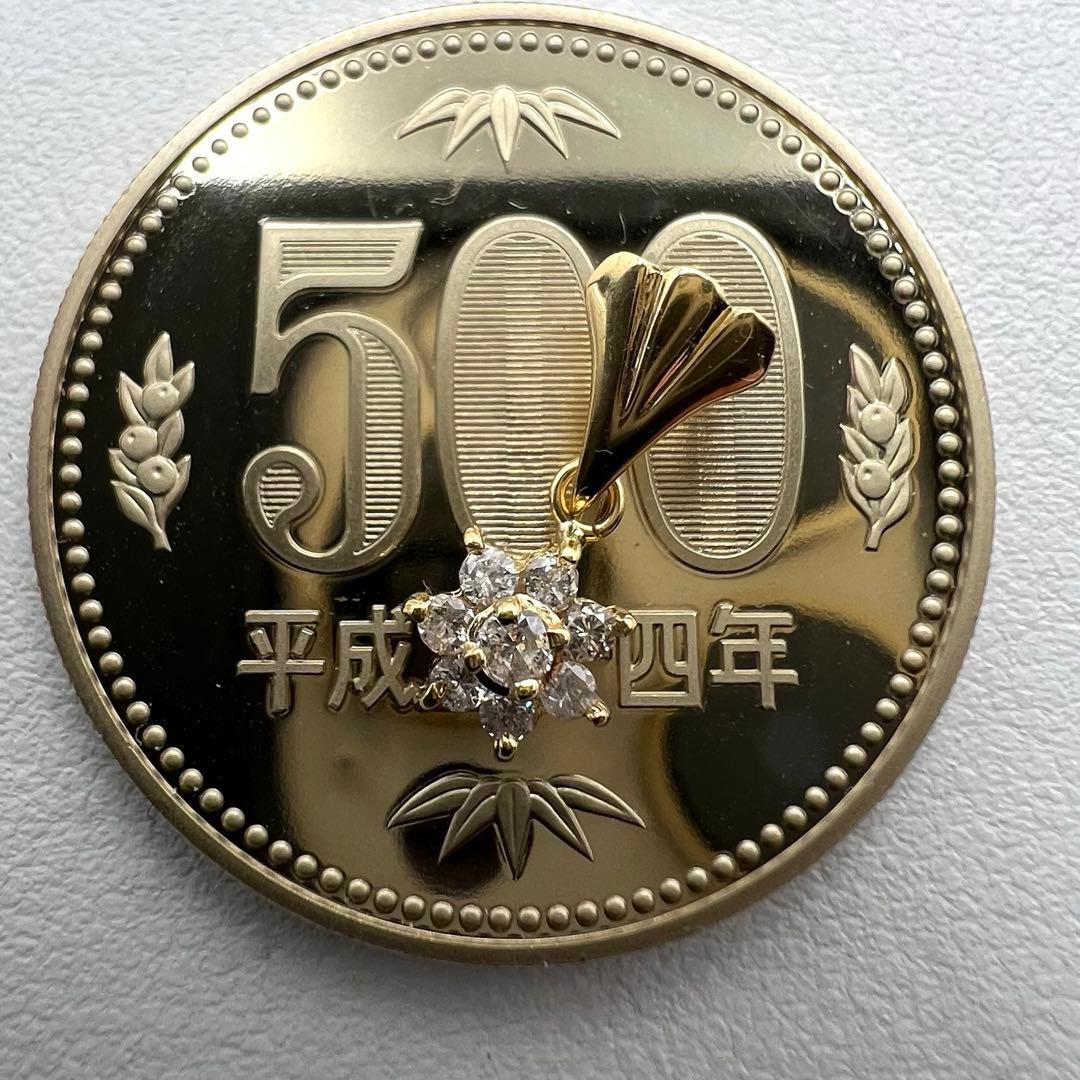 K18 ペンダント　トップ　ダイヤ8ps 0.42g ジュエリーマキ