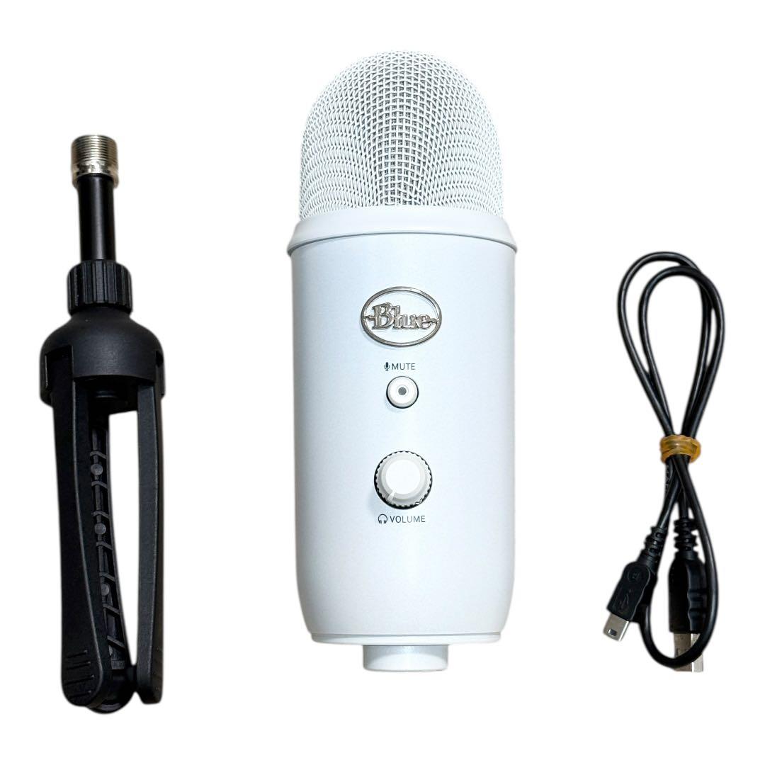 【完動・おまけ付】Blue Yeti USBコンデンサーマイク Whiteout