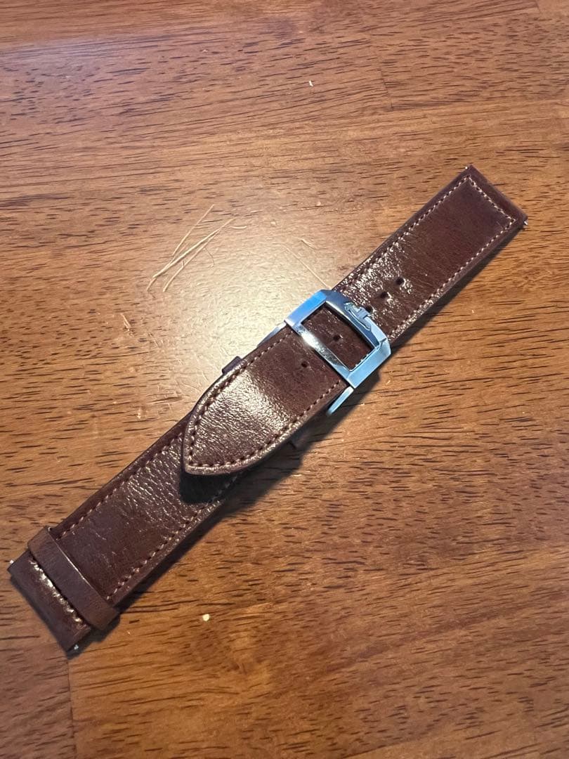 ③ジャガールクルト 純正 ベルト レザー クロコ ブラウン 尾錠 【訳