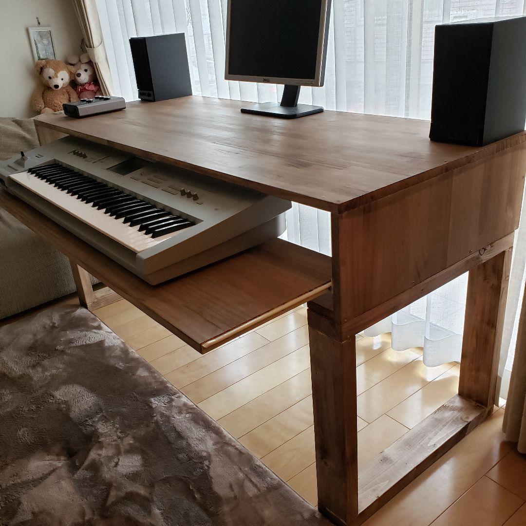 【あられさん】DTMデスクS130-55(300)ウォールナット塗装仕上げ