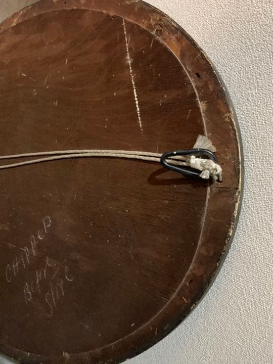 アンティーク ミラー 90年前 希少 オーバル型 大型鏡 壁掛け鏡 イタリア製