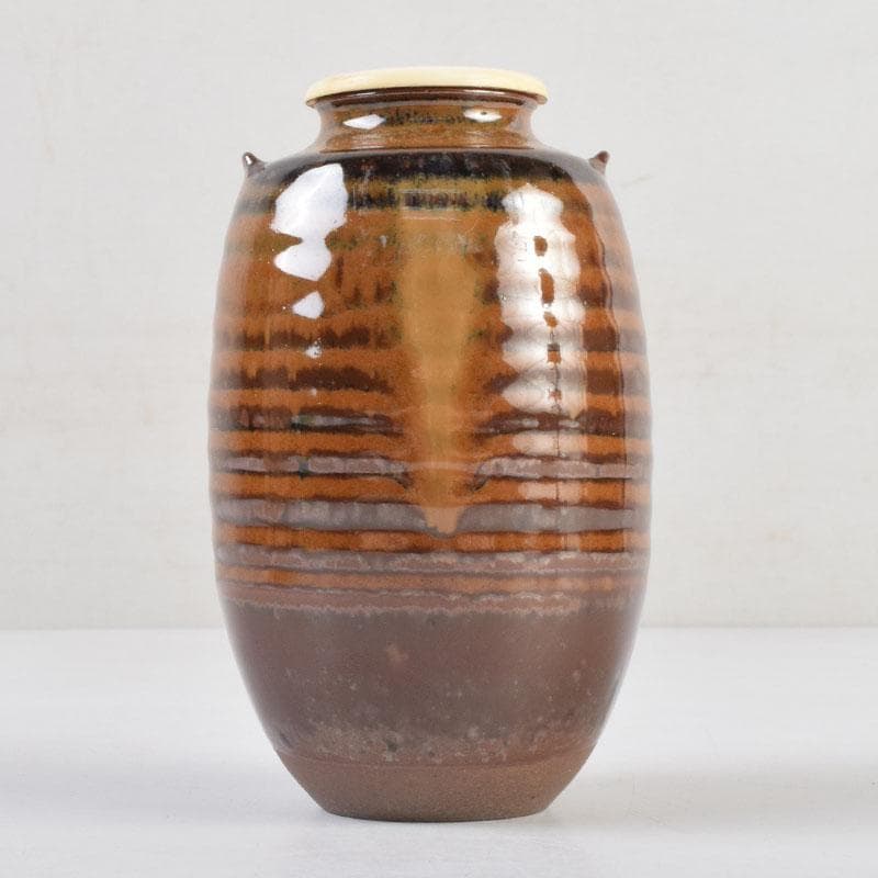 茶道具 高取焼 十三代高取八仙作 肩衝茶入 仕覆付 共