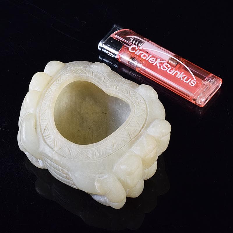 中国 玉石白玉彫刻 蟹形水孟 筆洗 V R8258 - メルカリ