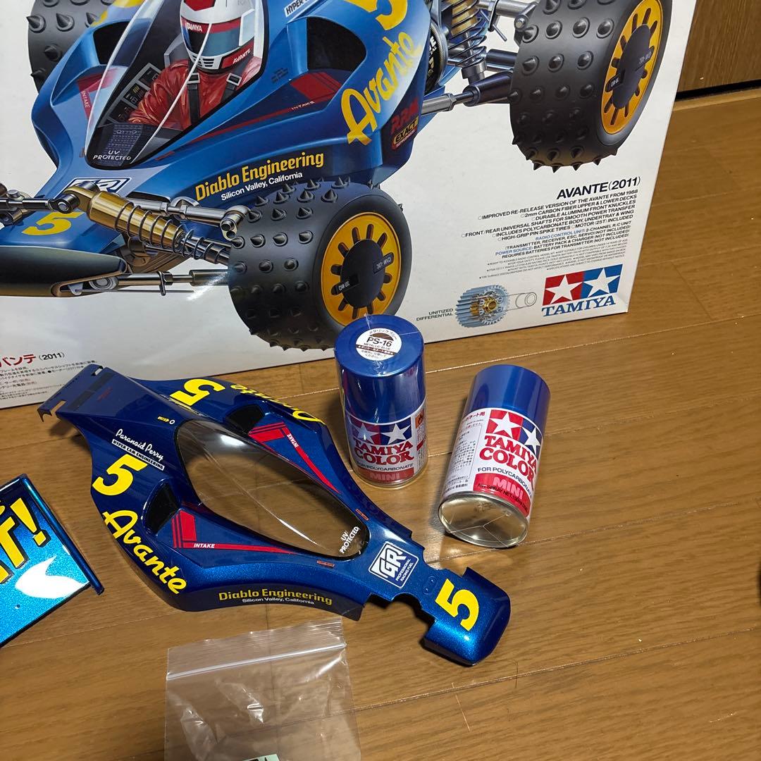Tamiya Avante 2011 1/10 RCカー　完成ボディ　未使用付き
