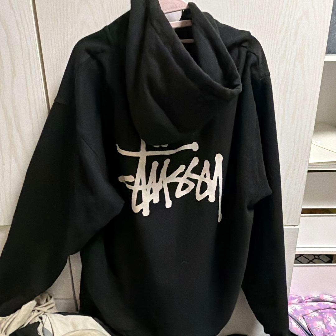 Stüssy ブラック フルジップフーディ Lサイズ