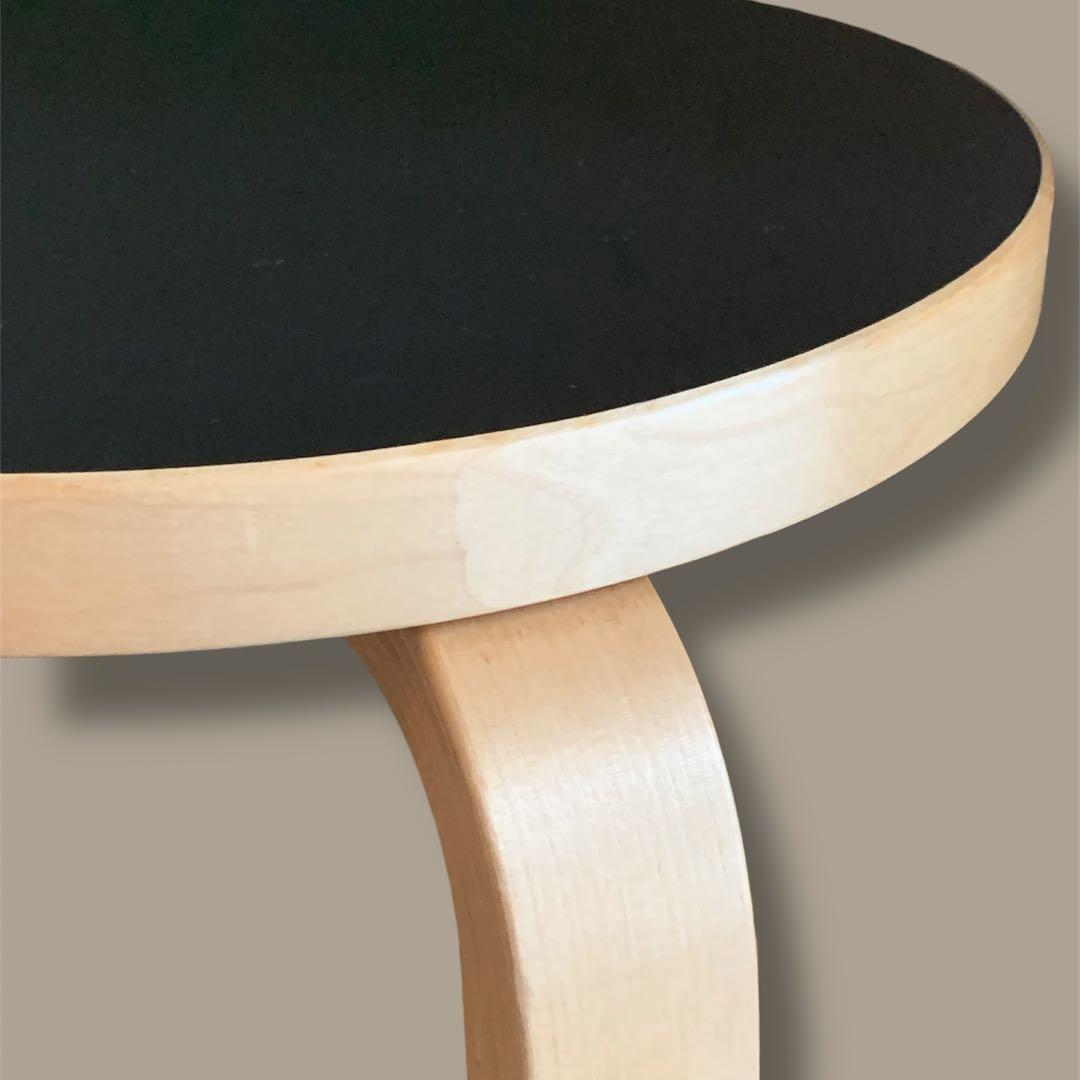 artek stool60 ブラックリノリウム　Alvar Aalto