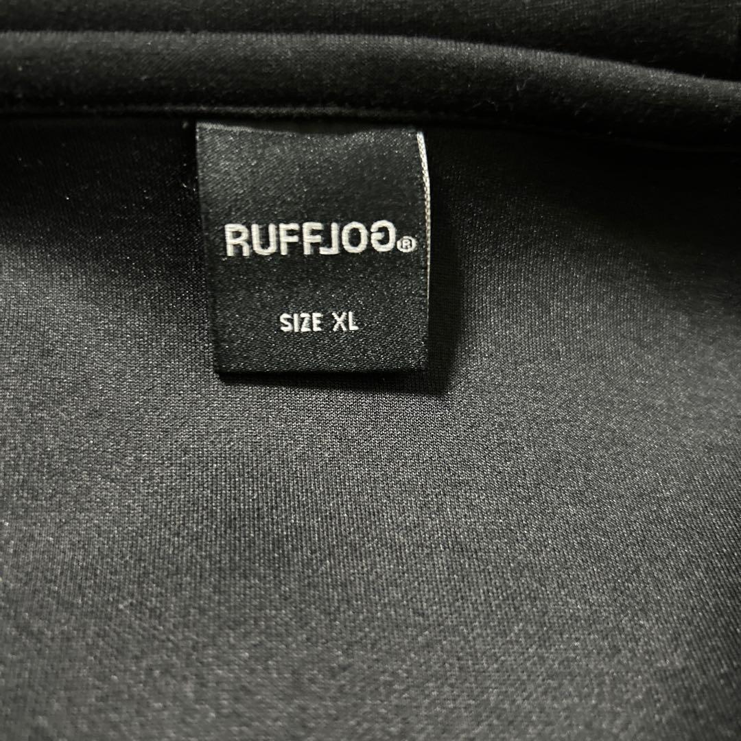 RUFFLOG ラフロッグ　ブラックパーカー フード付き