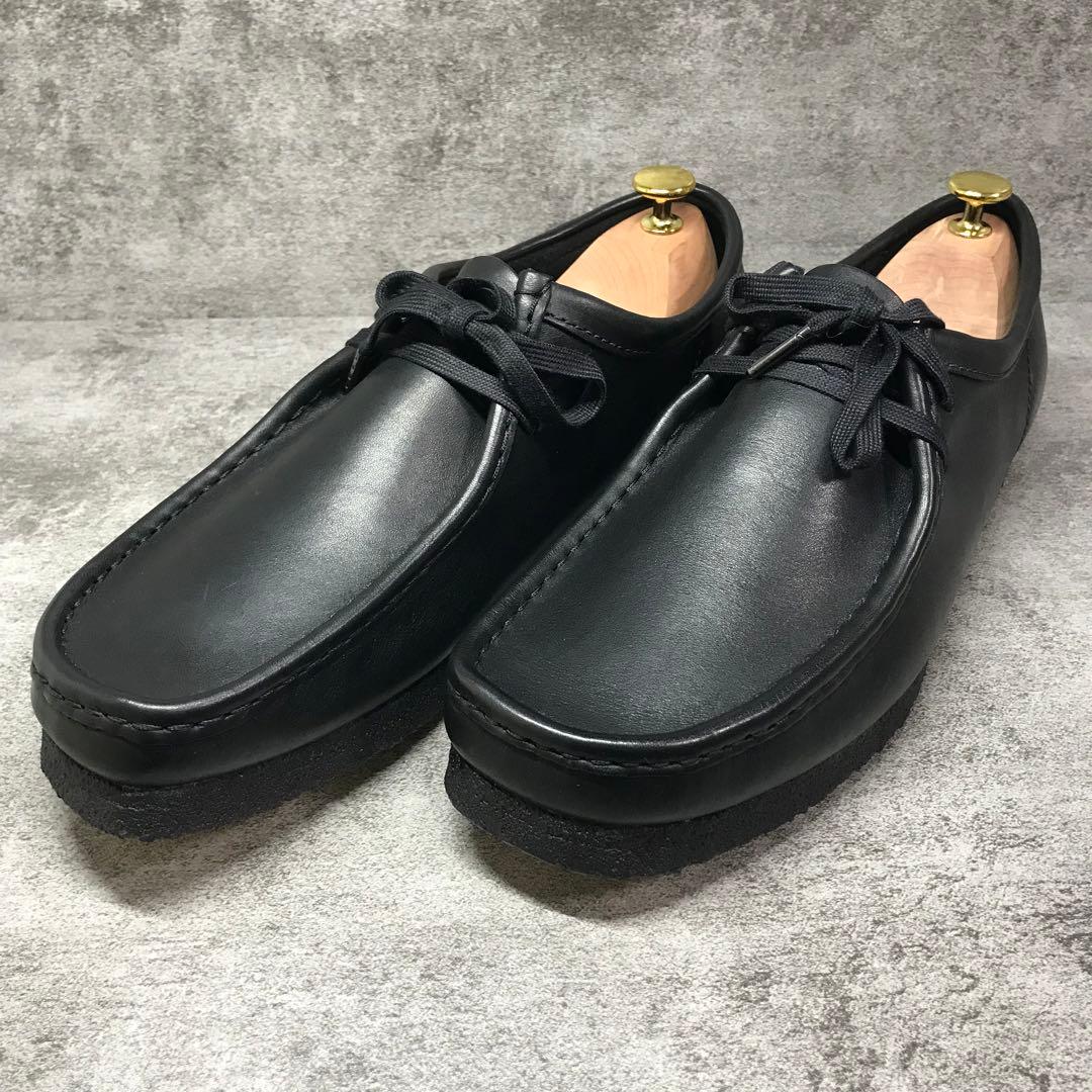 【未使用級】Clarks Wallabee ワラビー　レザー　黒　28.5㌢