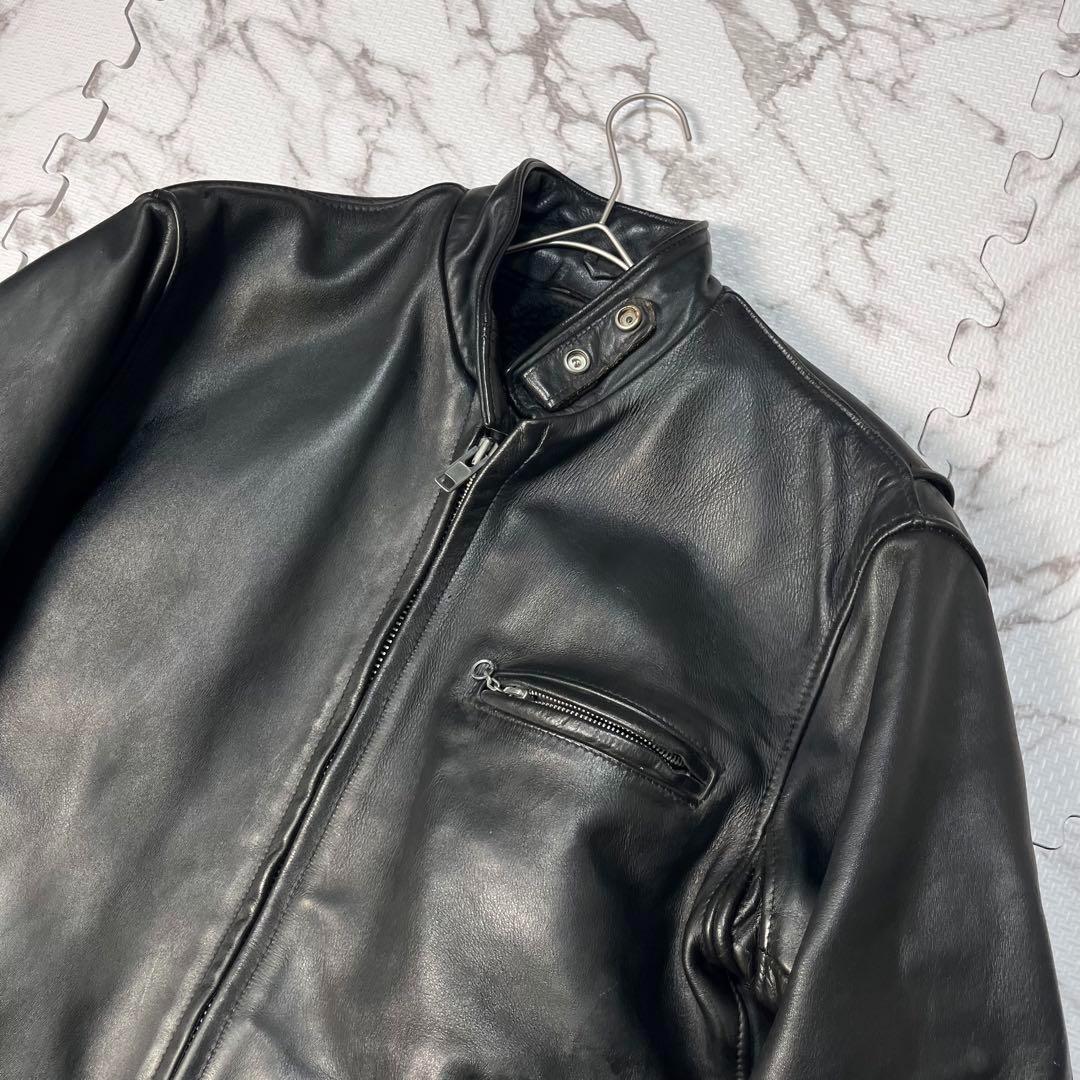 米国製】schott シングルライダース ボア 40サイズ 641 黒 Schott 641