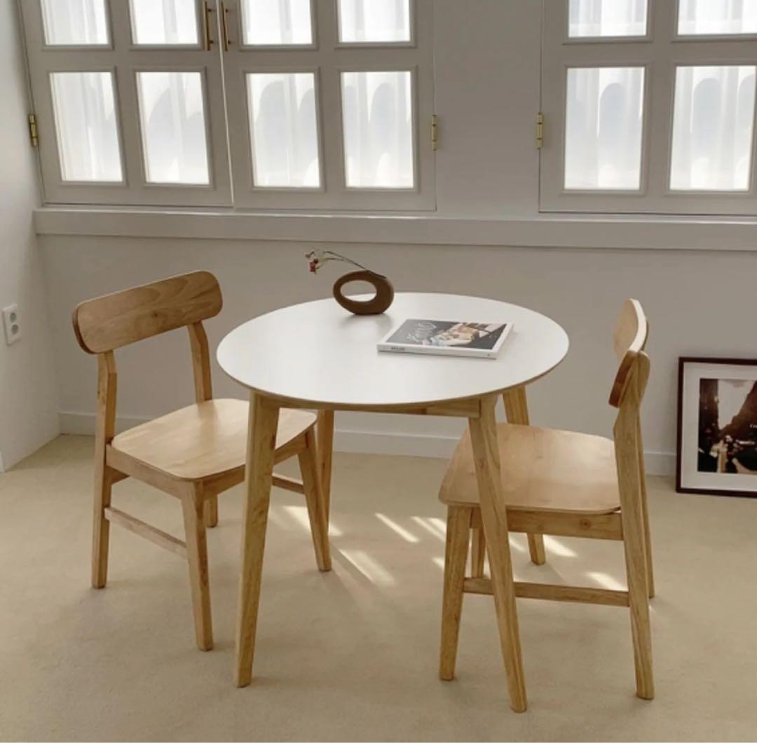 円形ダイニングテーブル 800mm（韓国家具）