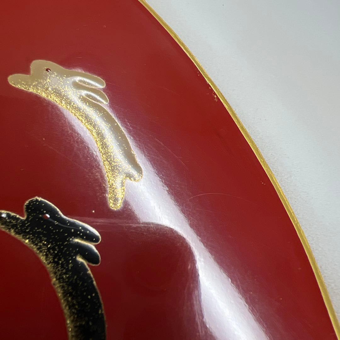 輪島塗 一后造クリスタルガラス蒔絵盛皿 共箱 26.5㎝ 東Y7-0716③