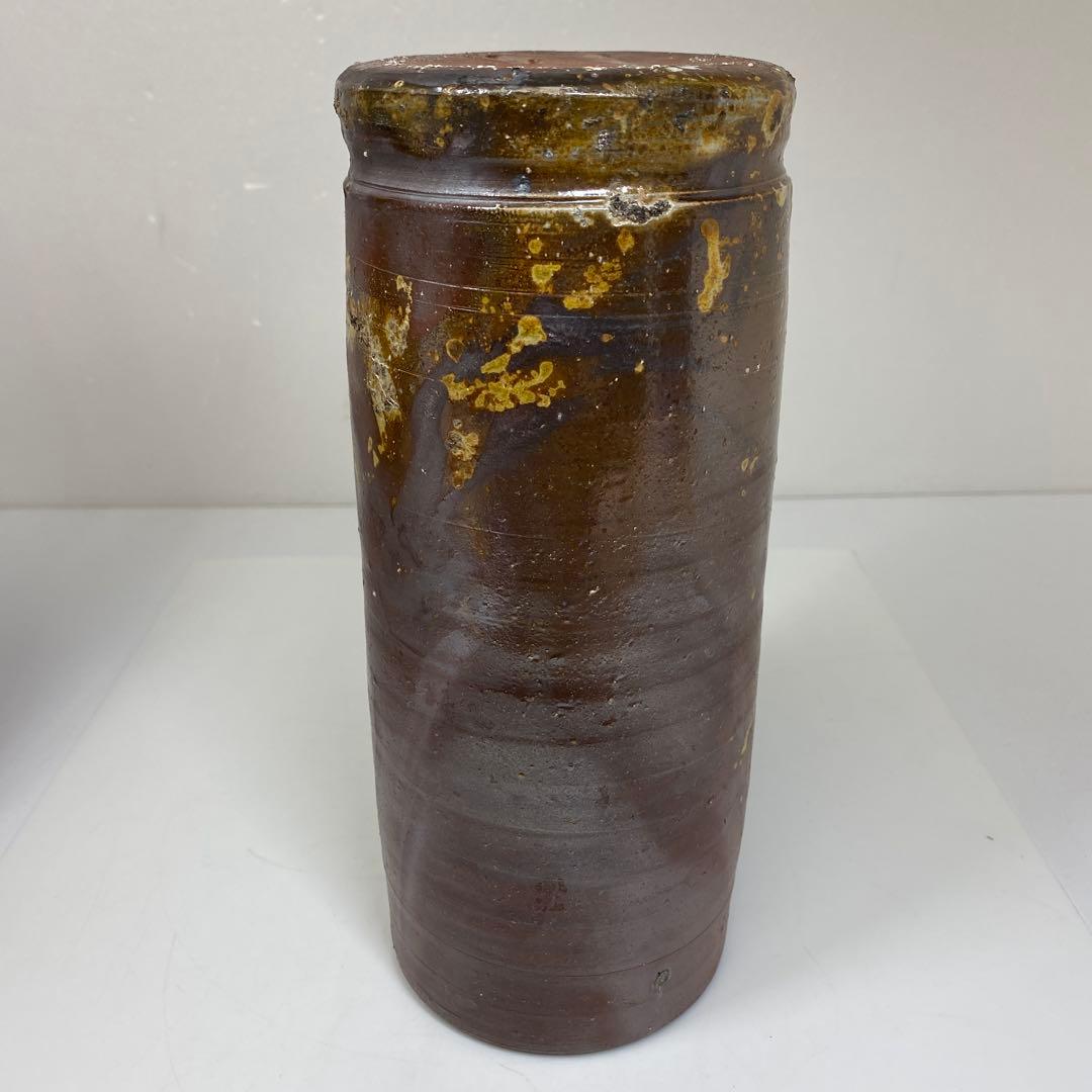 出来良　藤原雄　花瓶　共箱　高さ約25㎝　東さ7-0520①