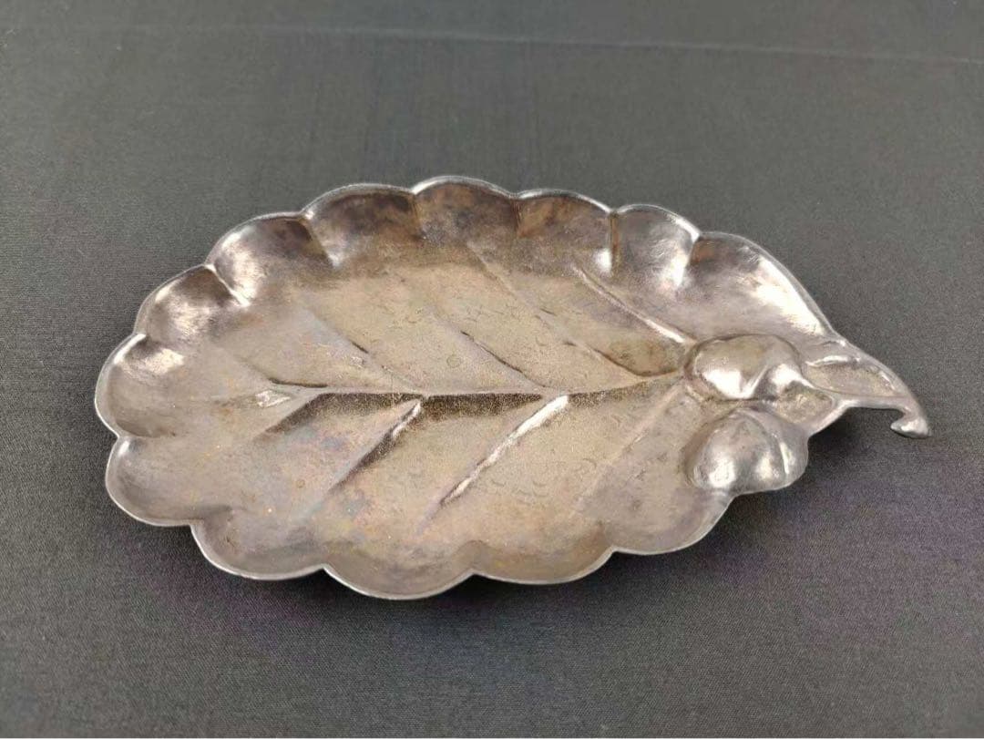 純銀茶葉盆　美術品　茶道具　小物入れ