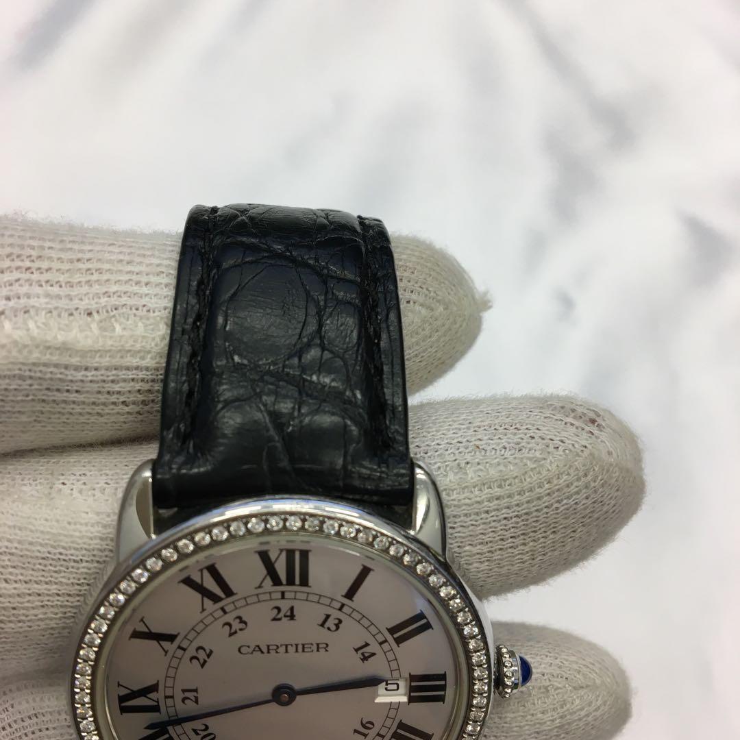カルティエ CARTIER ロンドソロ ダイヤ クォーツ メンズ 稼働品
