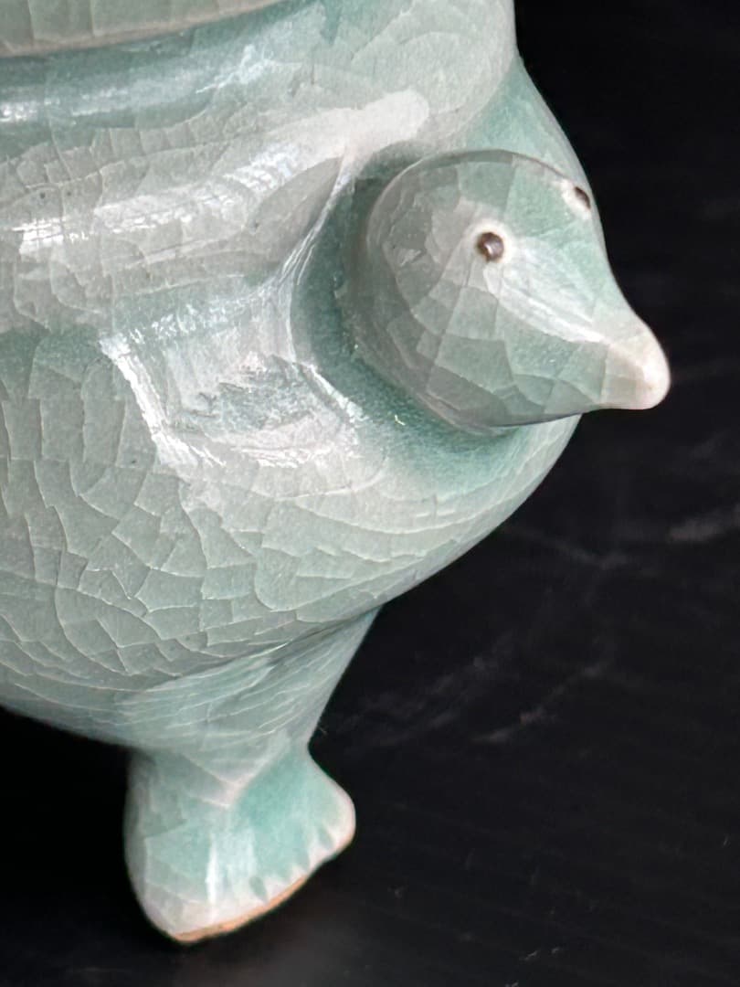 香炉 (韓国人間国宝 池順鐸 作) 　　　(価格見直し ¥10,800→ )