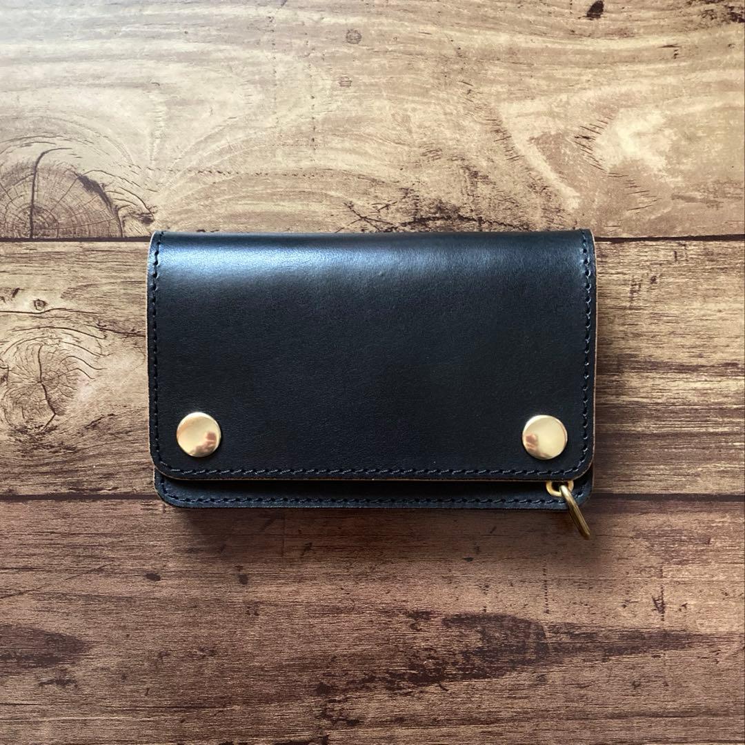 【お札を折らずに収納】国産ステアハイド トラッカーウォレット150（ミドル）3層