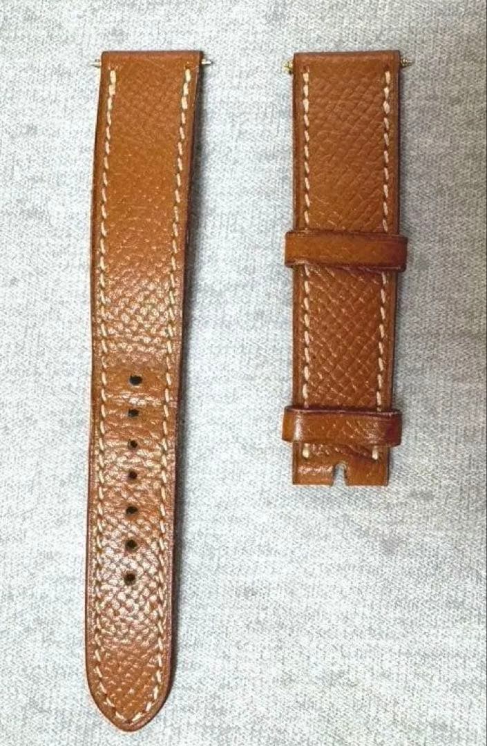 HERMES 】エルメスHウォッチ換えベルト レザーベルト ブラウン