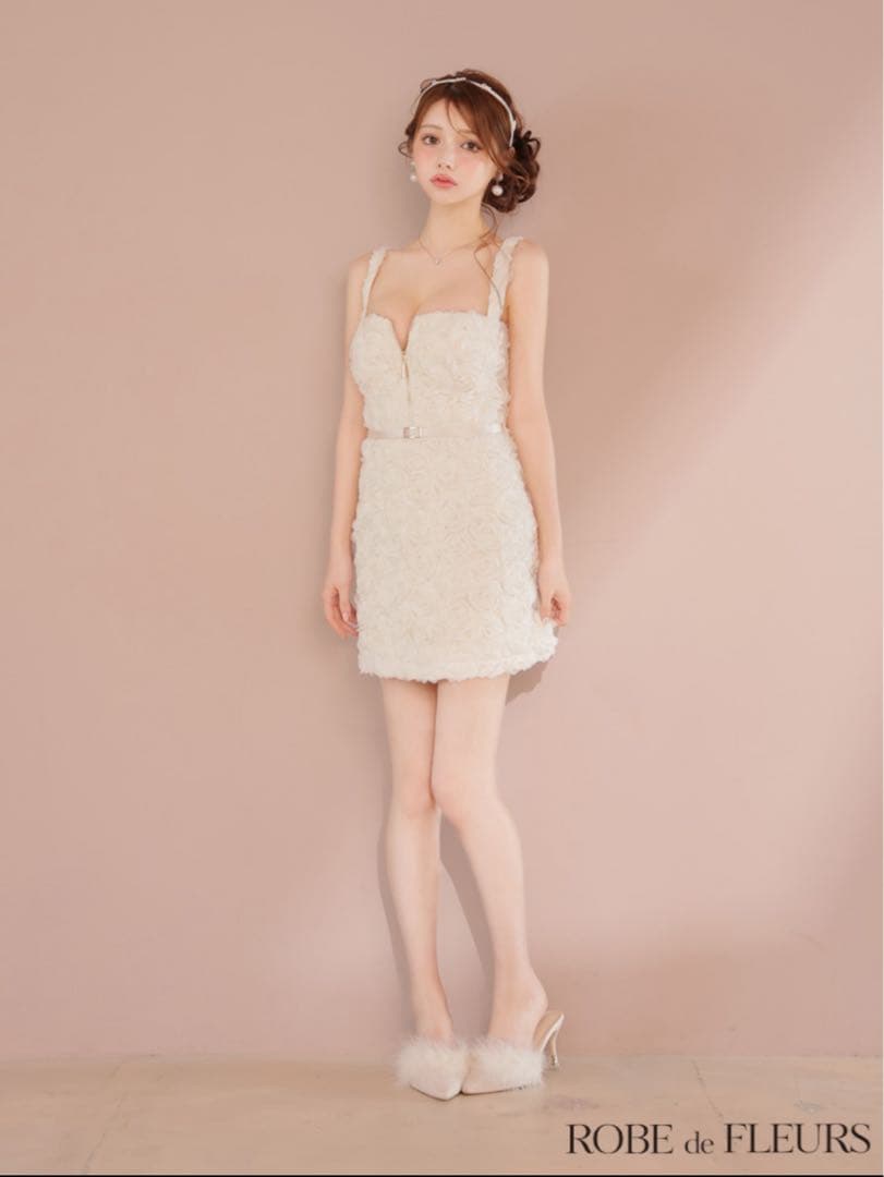ROBE de FLEURS ローズレースドレス